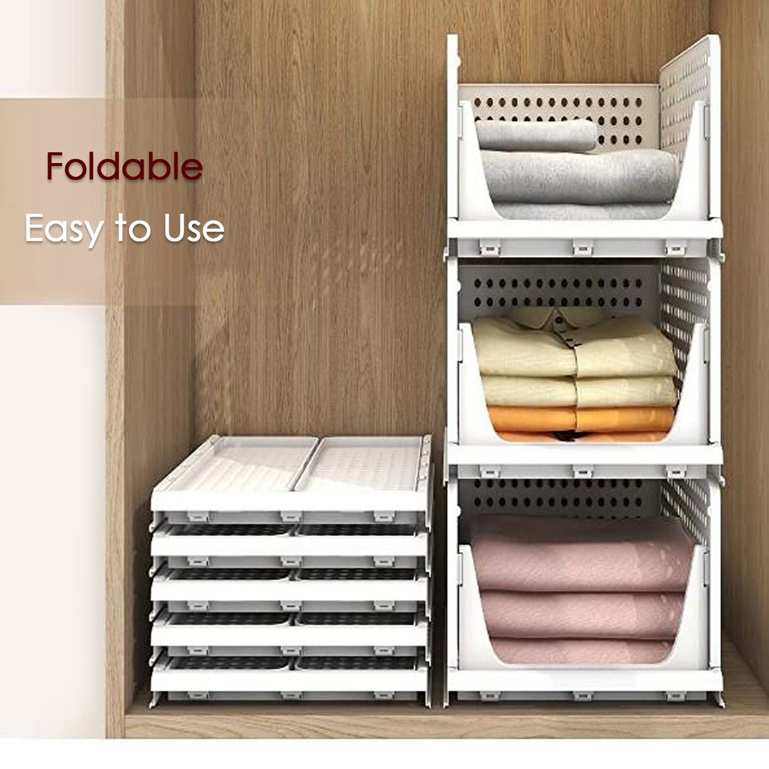 7732 3 Layer Clothes Organizer for Wardrobe Cupboard Organizer for Clothes Foldable and Stackable Closet Organizer Drawer Organizer for Clothes, Multi Purpose Plastic Drawer 7732 3 Layer Clothes Organizer for Wardrobe Cupboard Organizer for Clothes Foldable and Stackable Closet Organizer Drawer Organizer for Clothes, Multi Purpose Plastic Drawer